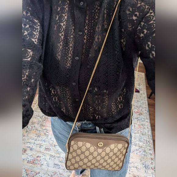 GUCCI Vintage Supreme Canvas GG Monogram Crossbody Bag - Picture 4 of 9